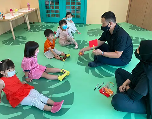 Five Kids in lesson