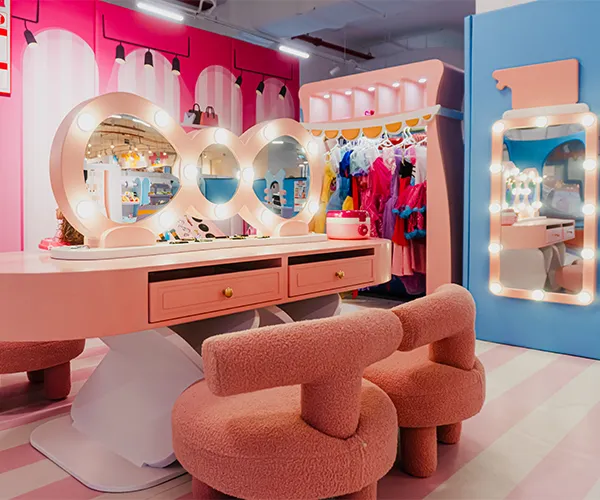 Pink Dressing Area