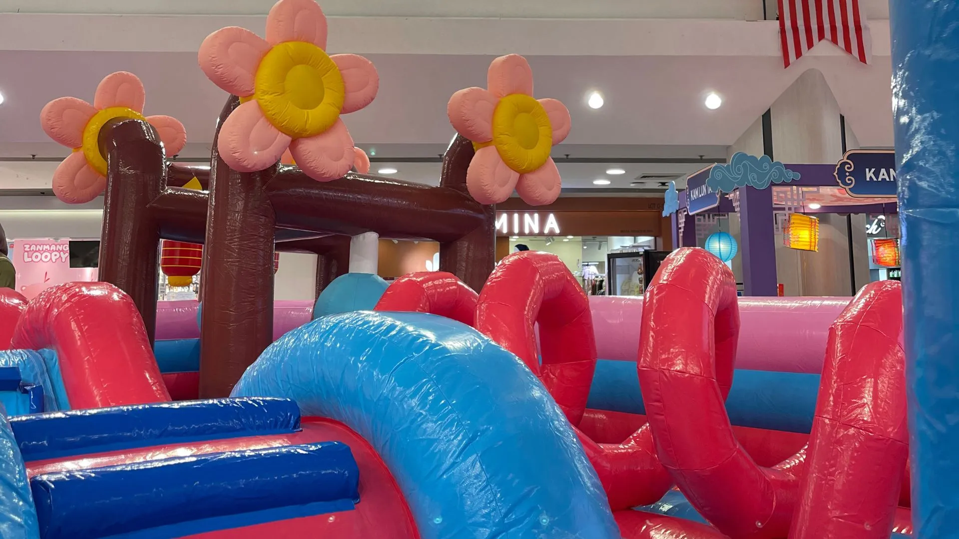 Children enjoying water attractions