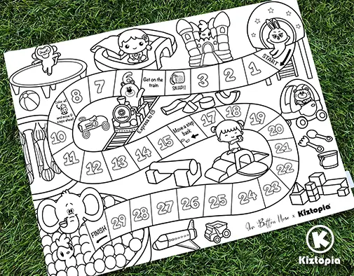 Kiztopia X Our Button Nose – Reusable Silicon Colouring Mat - Image 2