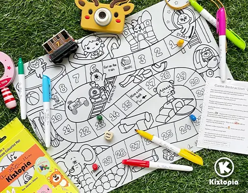 Kiztopia X Our Button Nose – Reusable Silicon Colouring Mat
