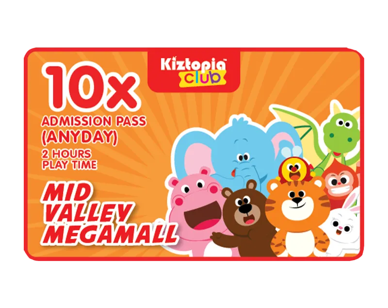 10x Admission Pass (Any Day) - 2 hours Ticket