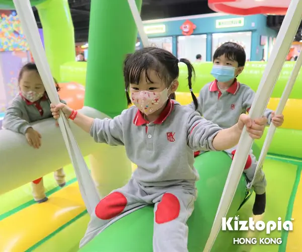 Kids on a swing