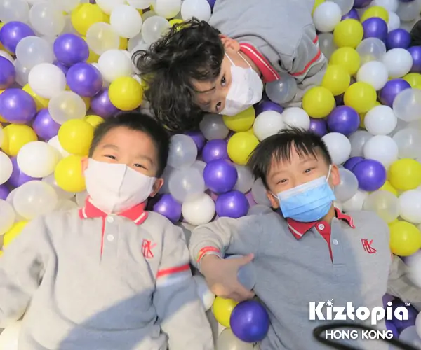 Kids in a ball pit