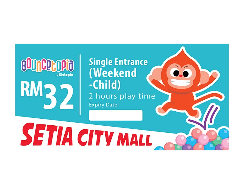 Single Admission (Weekend) – 2 hours Ticket
